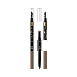 Eveline Estilizador De Cejas 3En1 Multifuncion 02 Marron Oscuro