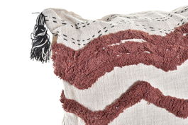 DKD Home Decor Cojín Boho Blanco 60 x 60 x 10 cm (4 Unidades)