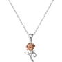 PEERS HARDY Colgante Rosa La Bella y la Bestia Disney Plata 925