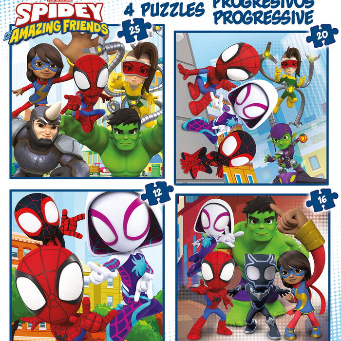 Educa Puzzles Spidey & His Amazing Friends 19295 (4 puzzles de 12-25 piezas cada uno) +3 Años Educa Puzzles Spidey & His Amazing Friends 19295 (4 puzzles de 12-25 piezas cada uno) +3 Años