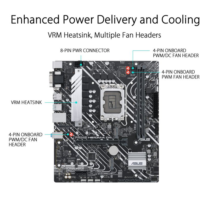 ASUS PRIME H610M-A WIFI DDR5 micro ATX ASUS PRIME H610M-A WIFI DDR5 micro ATX