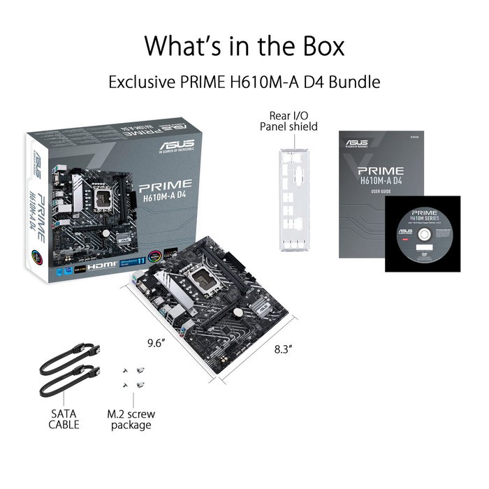 ASUS PRIME H610M-A WIFI DDR5 micro ATX ASUS PRIME H610M-A WIFI DDR5 micro ATX