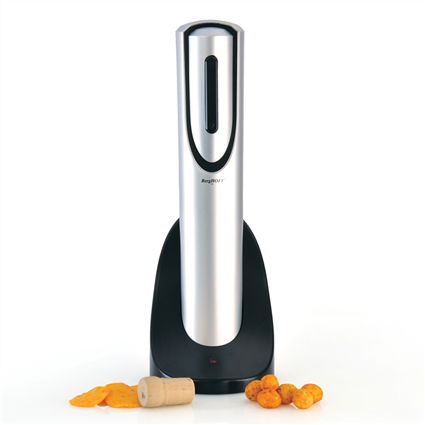 Berghoff 1100197 Sacacorchos Eléctrico para Botellas de Vino con Cortador de Aluminio