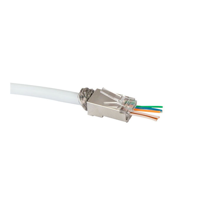 Logilink Conector RJ45 Cat.6 STP Blindado de Paso Fácil, 50uds
