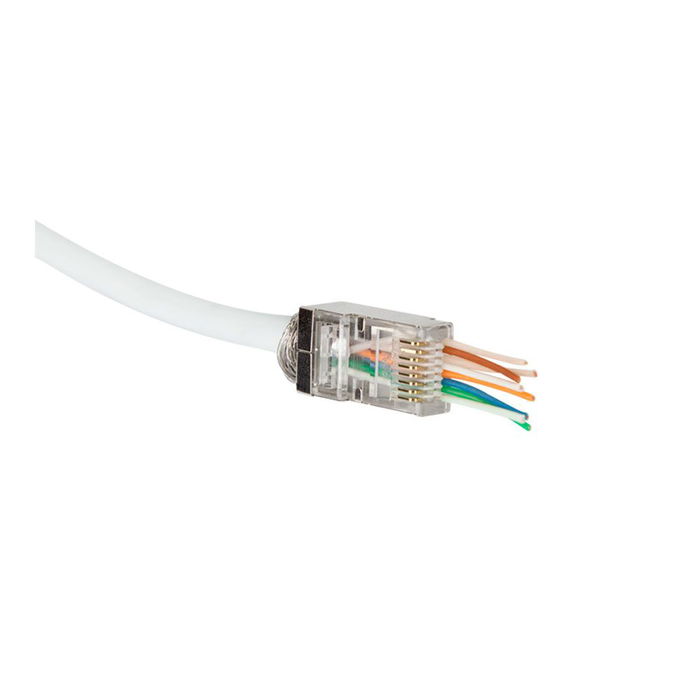 Logilink Conector RJ45 Cat.6 STP Blindado de Paso Fácil, 50uds