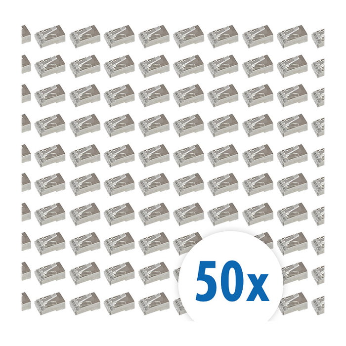 Logilink Conector Modular RJ45 Cat.6 STP Blindado, 50 uds Logilink Conector Modular RJ45 Cat.6 STP Blindado, 50 uds