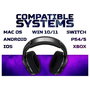 Acer Predator Galea 550 Auriculares Gaming Inalámbricos Diadema Bluetooth 5.2 + 2.4GHz RF PHR235 Negro con Micrófono Boom Extraíble