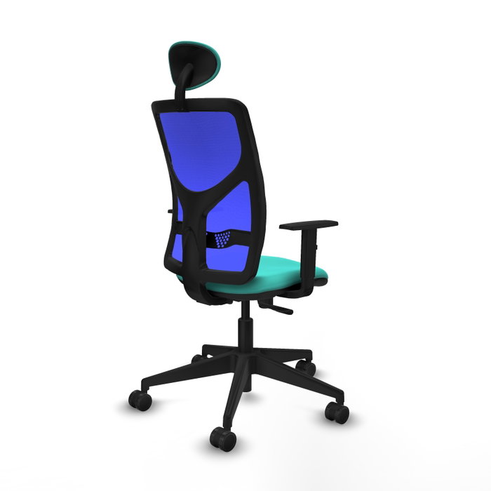 PIQUERAS Y CRESPO Silla de oficina Motilla con mecanismo Sincro, Turquesa y Azul PIQUERAS Y CRESPO Silla de oficina Motilla con mecanismo Sincro, Turquesa y Azul