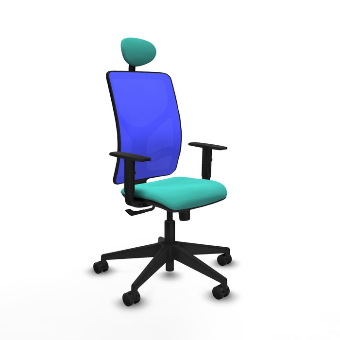 PIQUERAS Y CRESPO Silla de oficina Motilla con mecanismo Sincro, Turquesa y Azul PIQUERAS Y CRESPO Silla de oficina Motilla con mecanismo Sincro, Turquesa y Azul
