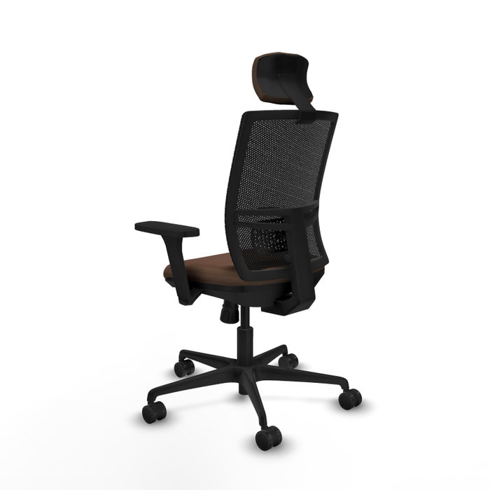 PIQUERAS Y CRESPO Silla de oficina Yunquera con mecanismo Sincro, Marrón oscuro y Negro PIQUERAS Y CRESPO Silla de oficina Yunquera con mecanismo Sincro, Marrón oscuro y Negro