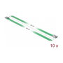 DeLOCK 18806 Sujetacables de Acero Inoxidable 300 x 7,9 mm Verde