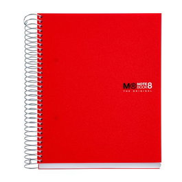 Bloc Miquelrius The Original Notebook 8 Micro.Tapa Pp A5 200H 70G Cuadric.5X5 Rojo (Set de 5)
