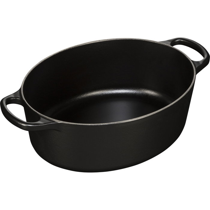 Le Creuset Cacerola de asado Signature oval 27 cm negro mate