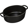 Le Creuset Cacerola de asado Signature oval 27 cm negro mate