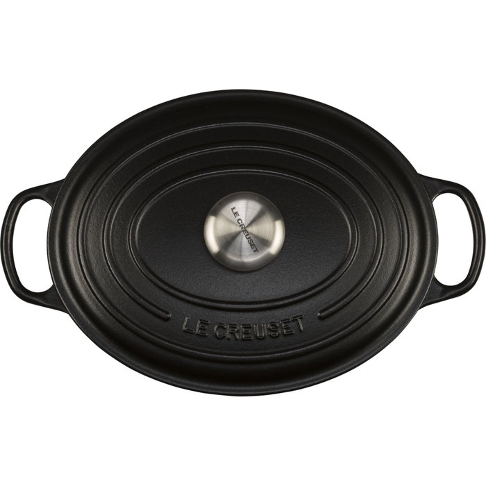 Le Creuset Cacerola de asado Signature oval 27 cm negro mate