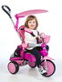 Ociotrends Triciclo Ranger Rosa Acolchado con Capota y Bolso para Bebé, para Niños de 18 a 36 Meses