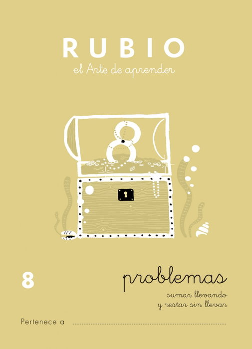 RUBIO Cuaderno A5 Operaciones y Problemas Nº 8 - Sumas Llevando y Restas Sin Llevar (+6 años)