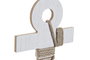 DKD Home Decor Perchero de Pared Calella MDF y Cuerda con Ancla
