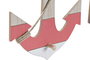 DKD Home Decor Perchero de Pared Calella MDF y Cuerda con Ancla