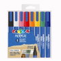 Carioca Rotulador Acrílico Paint Marker Punta Media, 8 Unidades Colores Surtidos