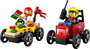 LEGO City Juego de Construcción 60383 Coche de Carreras de Pizza vs Camión de Bomberos, Set de Vehículos para Niños +6 Años