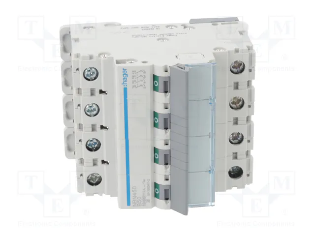 HAGER NBN450 Interruptor magnetotérmico 50A 4 polos 10kA HAGER NBN450 Interruptor magnetotérmico 50A 4 polos 10kA