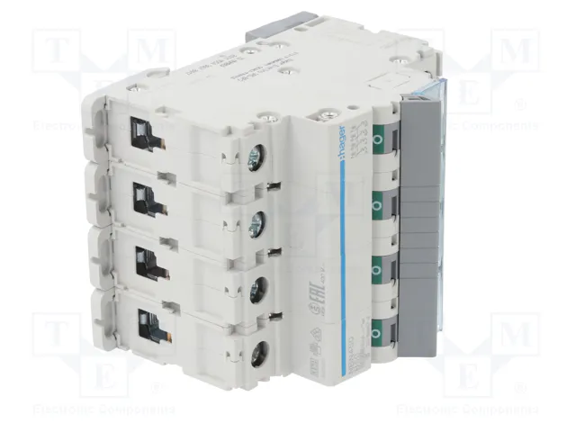 HAGER NBN450 Interruptor magnetotérmico 50A 4 polos 10kA HAGER NBN450 Interruptor magnetotérmico 50A 4 polos 10kA