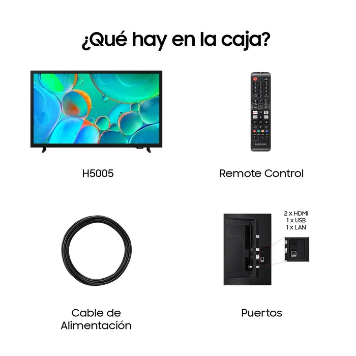 Samsung TU32H5005FK Smart TV LED 32 HD Negro Samsung TU32H5005FK Smart TV LED 32 HD Negro