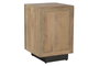 DKD Home Decor Mesita de Noche Natural Negro Mango y Metal 44 x 65 x 45 cm