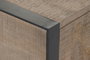 DKD Home Decor Mesita de Noche Natural Negro Mango y Metal 44 x 65 x 45 cm