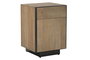 DKD Home Decor Mesita de Noche Natural Negro Mango y Metal 44 x 65 x 45 cm