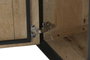 DKD Home Decor Mesita de Noche Natural Negro Mango y Metal 44 x 65 x 45 cm