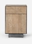 DKD Home Decor Mesita de Noche Natural Negro Mango y Metal 44 x 65 x 45 cm