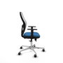 PIQUERAS Y CRESPO Silla de oficina Jorquera con mecanismo Sincro/Traslack, Azul claro y Blanco