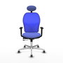 PIQUERAS Y CRESPO Silla de oficina Jorquera con mecanismo Sincro/Traslack, Azul