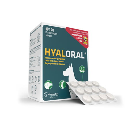 Pharmadiet Hyaloral Razas Grandes y Gigantes 120 comprimidos Pharmadiet Hyaloral Razas Grandes y Gigantes 120 comprimidos