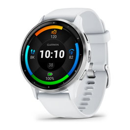 Garmin Venu 3 Reloj Inteligente 45mm Pantalla AMOLED Blanco, GPS, 8 GB, Batería 14 Días, Resistente al Agua 5 ATM, Unisex