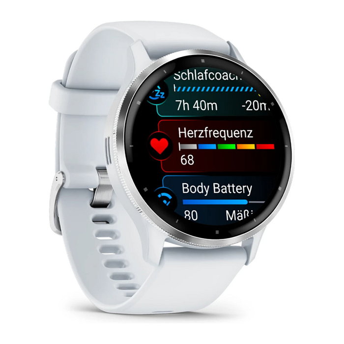 Garmin Venu 3 Reloj Inteligente 45mm Pantalla AMOLED Blanco, GPS, 8 GB, Batería 14 Días, Resistente al Agua 5 ATM, Unisex