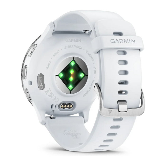 Garmin Venu 3 Reloj Inteligente 45mm Pantalla AMOLED Blanco, GPS, 8 GB, Batería 14 Días, Resistente al Agua 5 ATM, Unisex