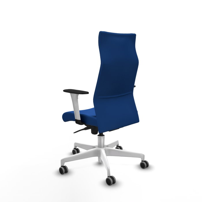 PIQUERAS Y CRESPO Sillón Albacete Azul con Mecanismo Sincro y Base Blanca PIQUERAS Y CRESPO Sillón Albacete Azul con Mecanismo Sincro y Base Blanca