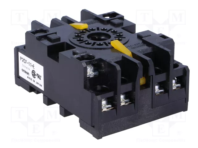 OMRON Zócalo para relé redondo de 11 pines para raíl DIN