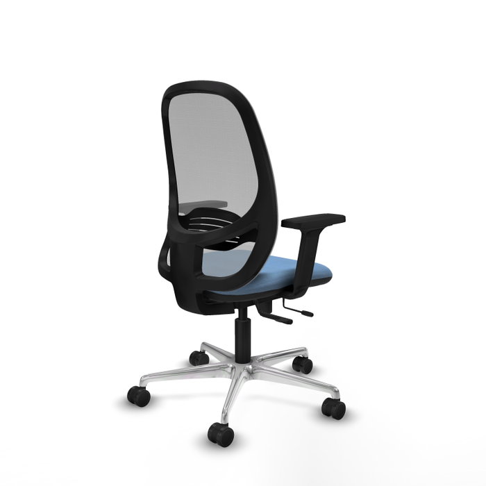 PIQUERAS Y CRESPO Silla de oficina Cilanco con mecanismo Sincro/Traslack Azul cielo y Gris