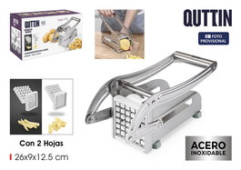 Quttin Cortador de Patatas de Acero con 2 Hojas (8 Unidades)