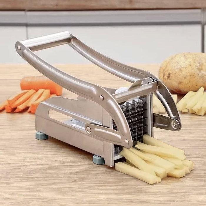 Quttin Cortador de Patatas de Acero con 2 Hojas (8 Unidades)