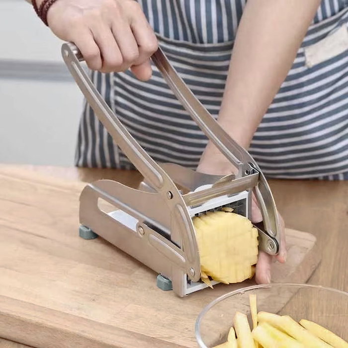 Quttin Cortador de Patatas de Acero con 2 Hojas (8 Unidades)