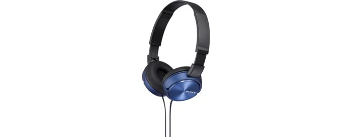 Sony Auriculares de diadema alámbricos MDR-ZX310, supraaural, plegable, color azul, para música
