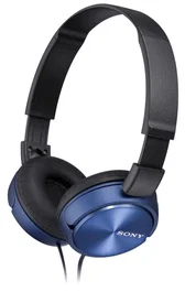 Sony Auriculares de diadema alámbricos MDR-ZX310, supraaural, plegable, color azul, para música