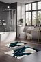 Mijölnir CT-5087 Juego de Alfombrillas de Baño 2 Piezas Poliéster Antideslizante Antibacteriano Lavables a Máquina 40x60 cm y 60x100 cm
