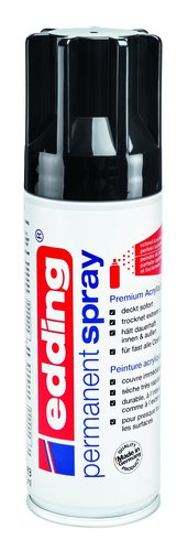 EDDING Pintura Acrílica Permanent Spray Negro Intenso Brillo 200 ml EDDING Pintura Acrílica Permanent Spray Negro Intenso Brillo 200 ml