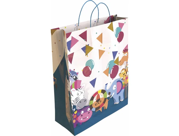 Basika Bolsas de Regalo de Papel Estucado 160 g, Pack de 24 unidades, Asa Retorcida, Todo el Año, Tamaño S (24+10x32 cm) Basika Bolsas de Regalo de Papel Estucado 160 g, Pack de 24 unidades, Asa Retorcida, Todo el Año, Tamaño S (24+10x32 cm)